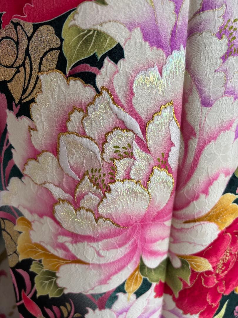 専用です⭐️豪華絢爛　振袖フルセット　正絹振袖　正絹袋帯　成人式　深緑系