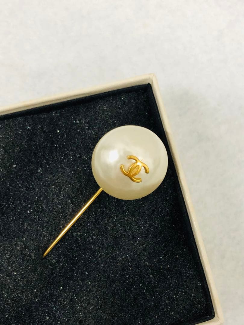 シャネル ココマーク 96A ブローチ GP ゴールド フェイクパール