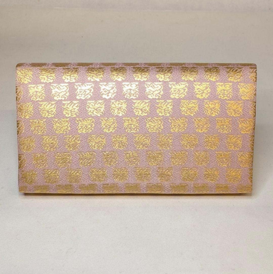 【セール最終日・新品】 和装　クラッチバッグ　西陣織　本金　正絹　花兎金襴　兎