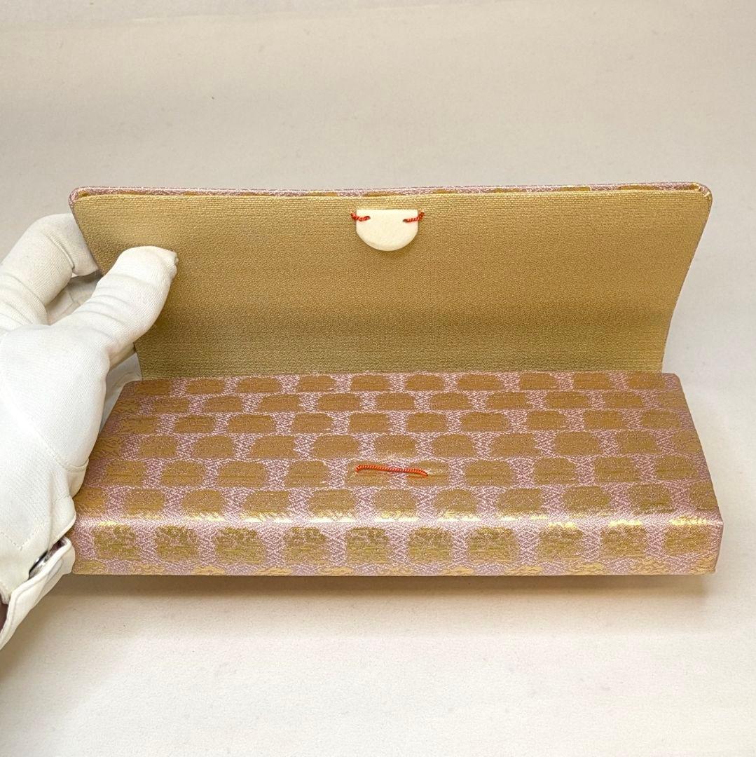 【セール最終日・新品】 和装　クラッチバッグ　西陣織　本金　正絹　花兎金襴　兎