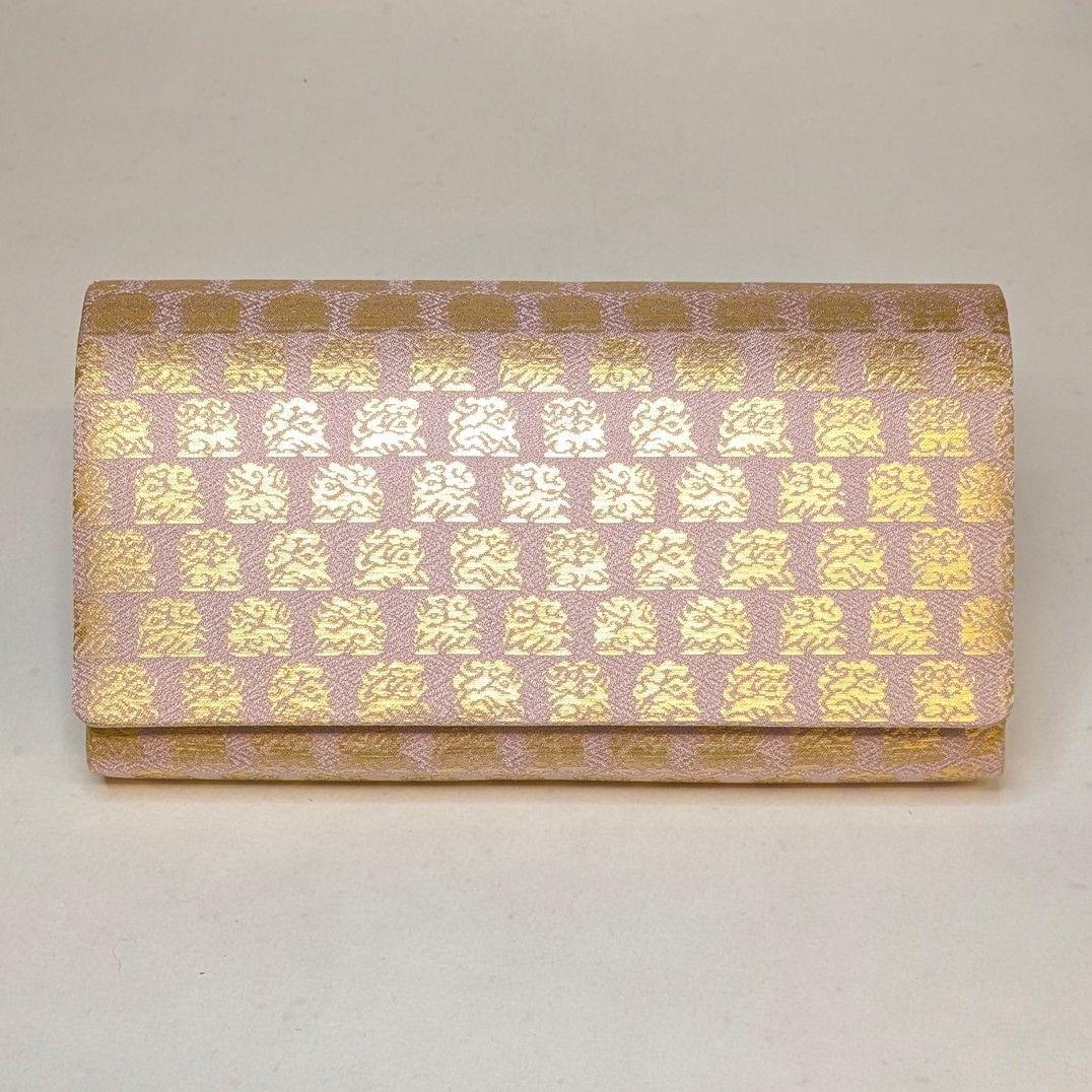 【セール最終日・新品】 和装　クラッチバッグ　西陣織　本金　正絹　花兎金襴　兎