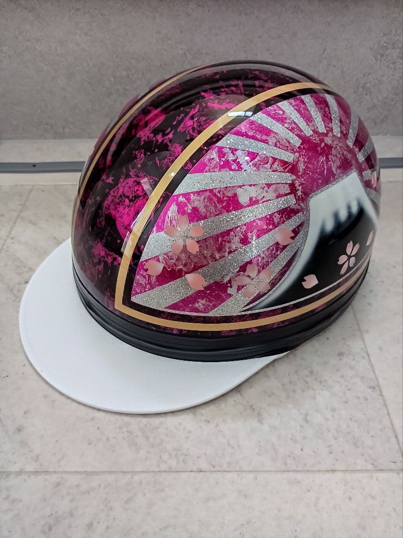 カスタムコルク半　Candyピンクラップ✘蝶塗装　シルバーラメ