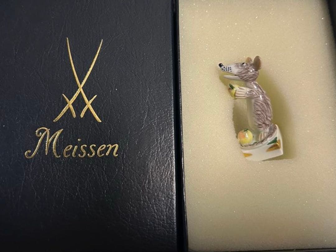 Meissen ねずみの置物 干支