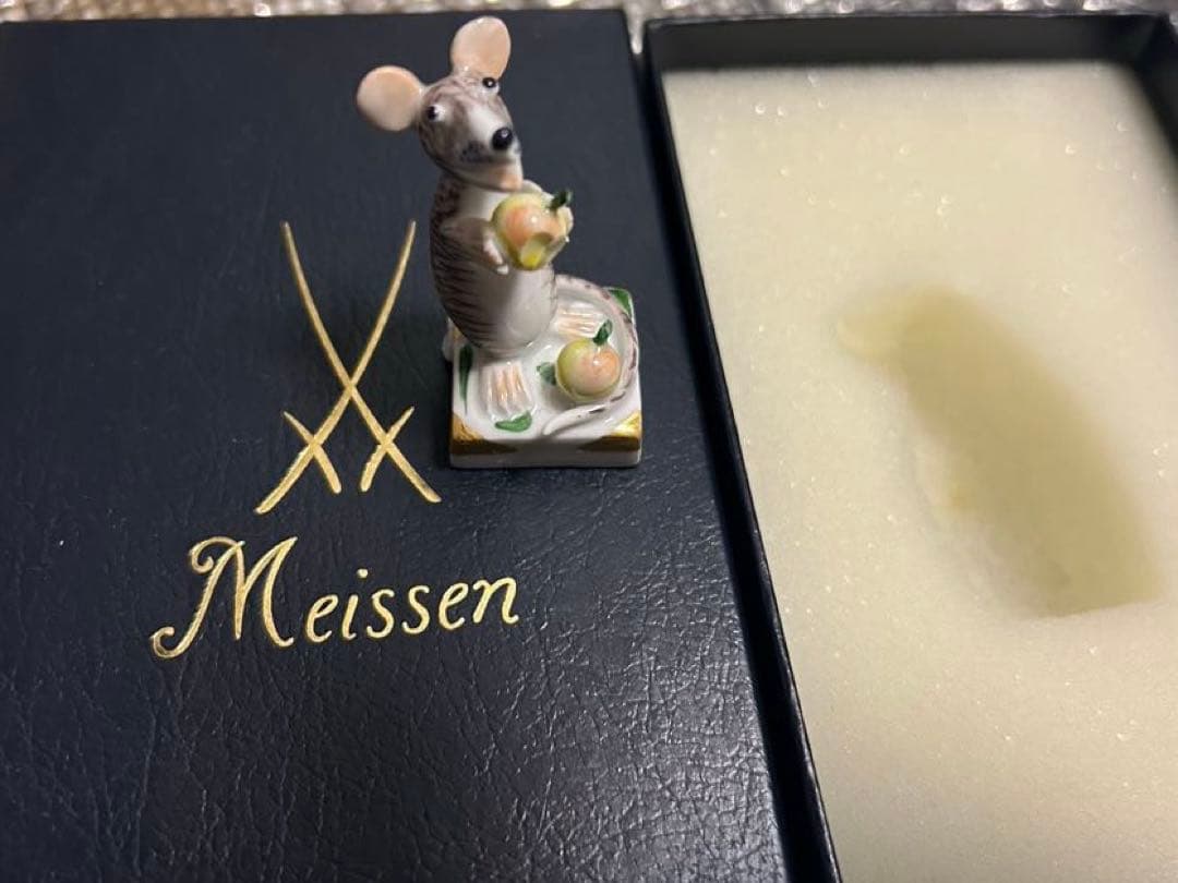 Meissen ねずみの置物 干支