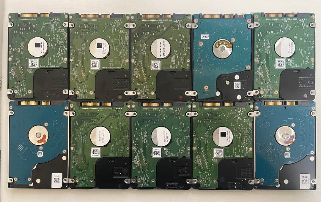 2.5インチ内蔵型HDD 500GB×10個　正常動作品①