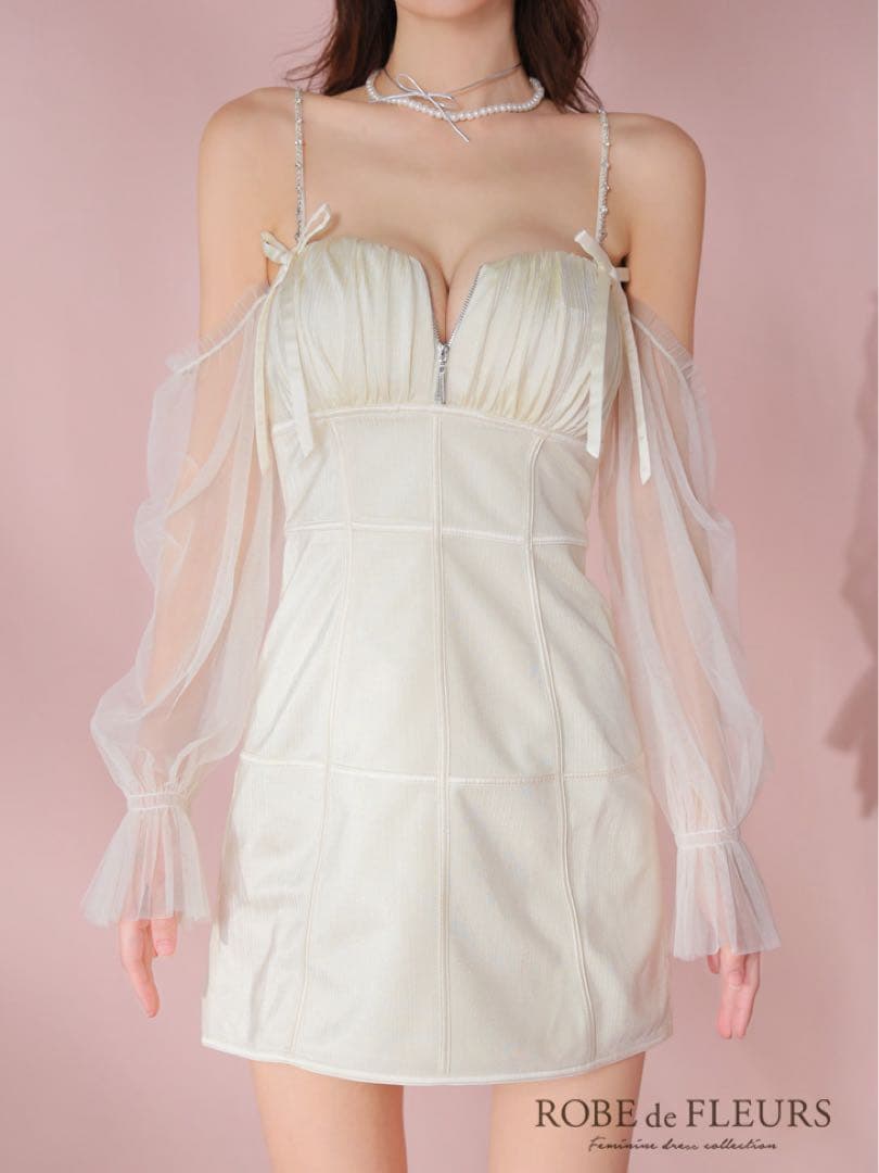 robe de fleurs ドレス　XS アイボリー　シュガー