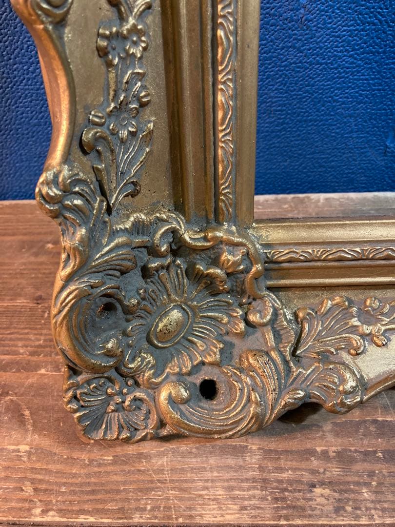 H 額縁　アンティーク調　ヴィンテージ　ゴールド　金色　アート　油絵