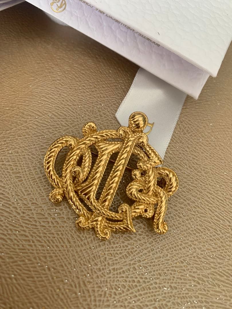 ディオール DIOR ブローチ 旧ロゴ ヴィンテージ クリスチャンディオール