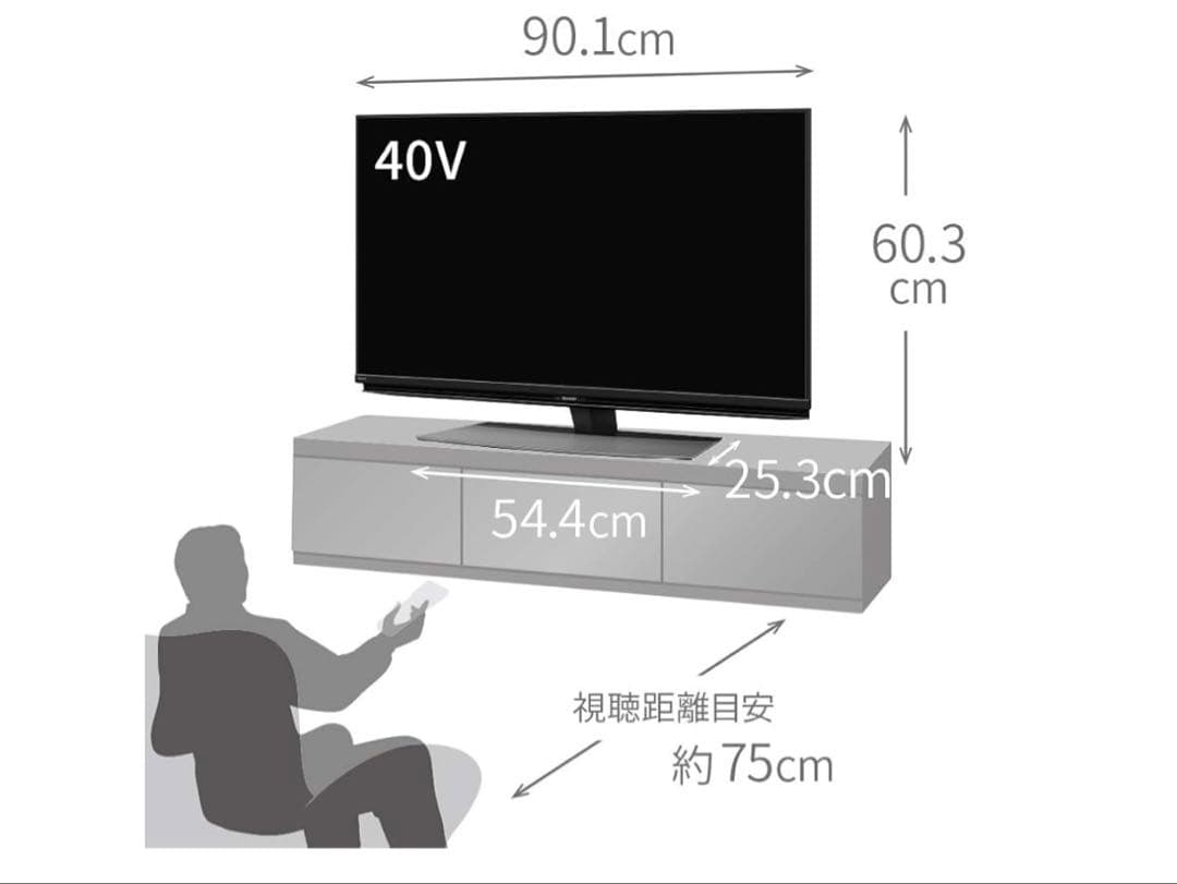 SHARPAQUOS40V型4K液晶テレビ 4T-C40CL1 Android