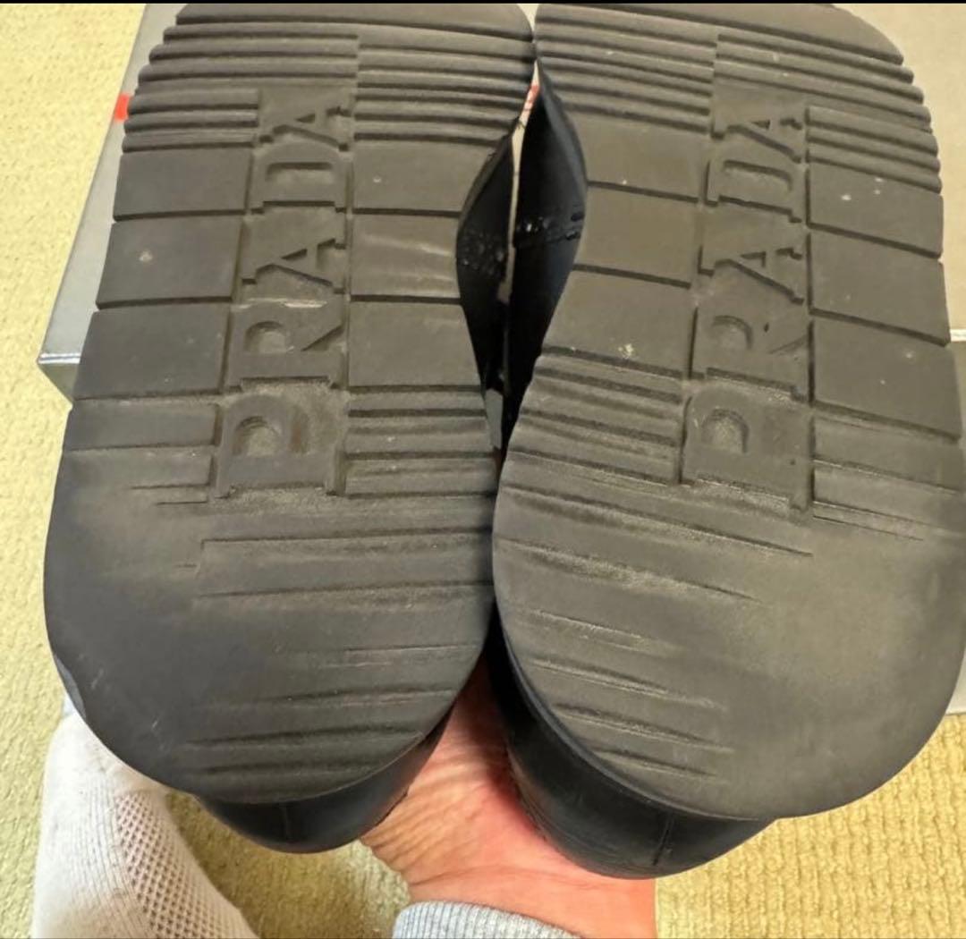 PRADA プラダ　レザー　シューズ　ブラック　UK7