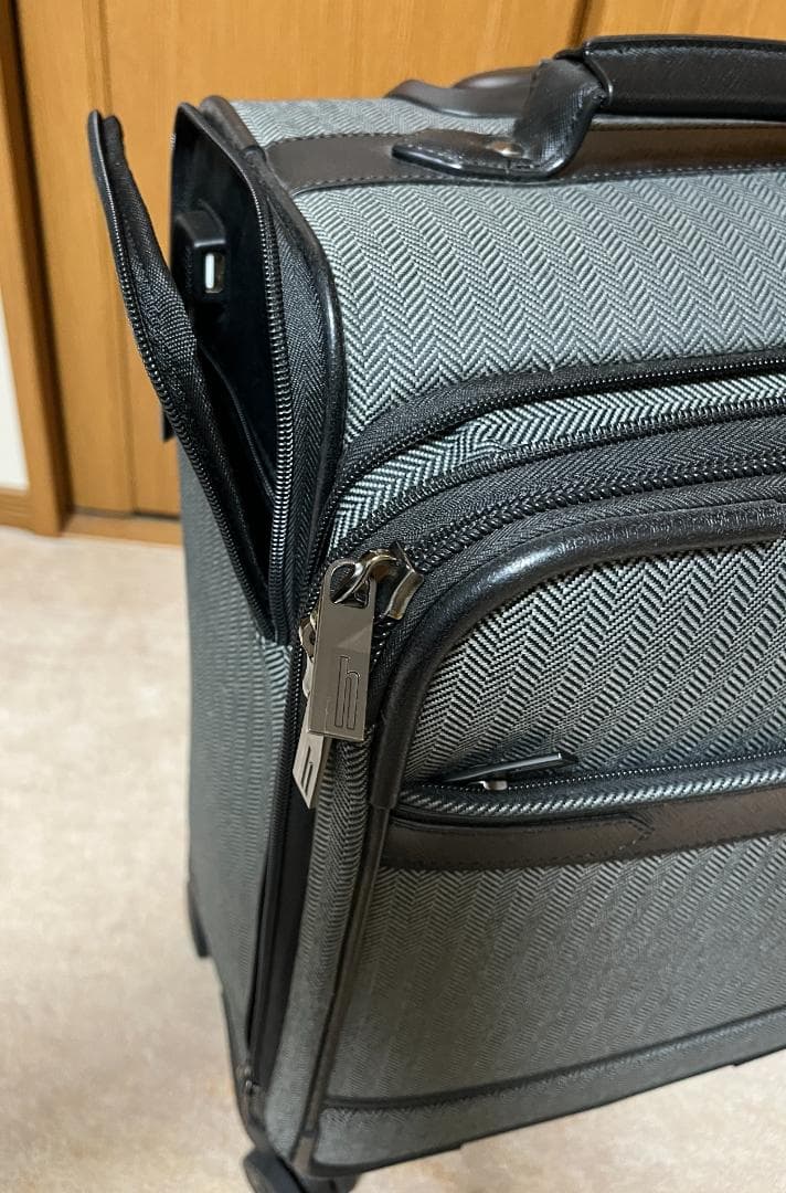 美品　ハートマン メンズ スーツケース バッグ　ツイード　ヘリンボーン