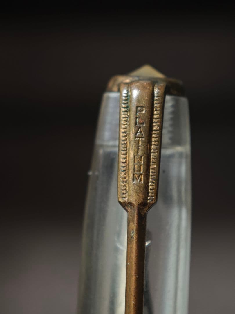 プラチナ万年筆 スケルトン 万年筆 透明 廃盤 ヴィンテージ Platinum