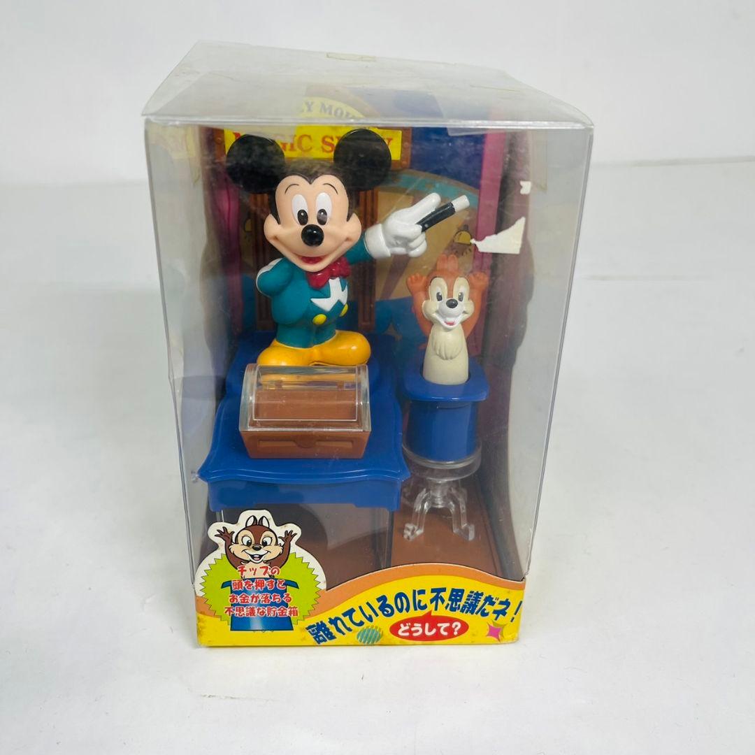 ディズニー テンヨー ミッキー チップ マジックショー バンク 貯金箱 当時物