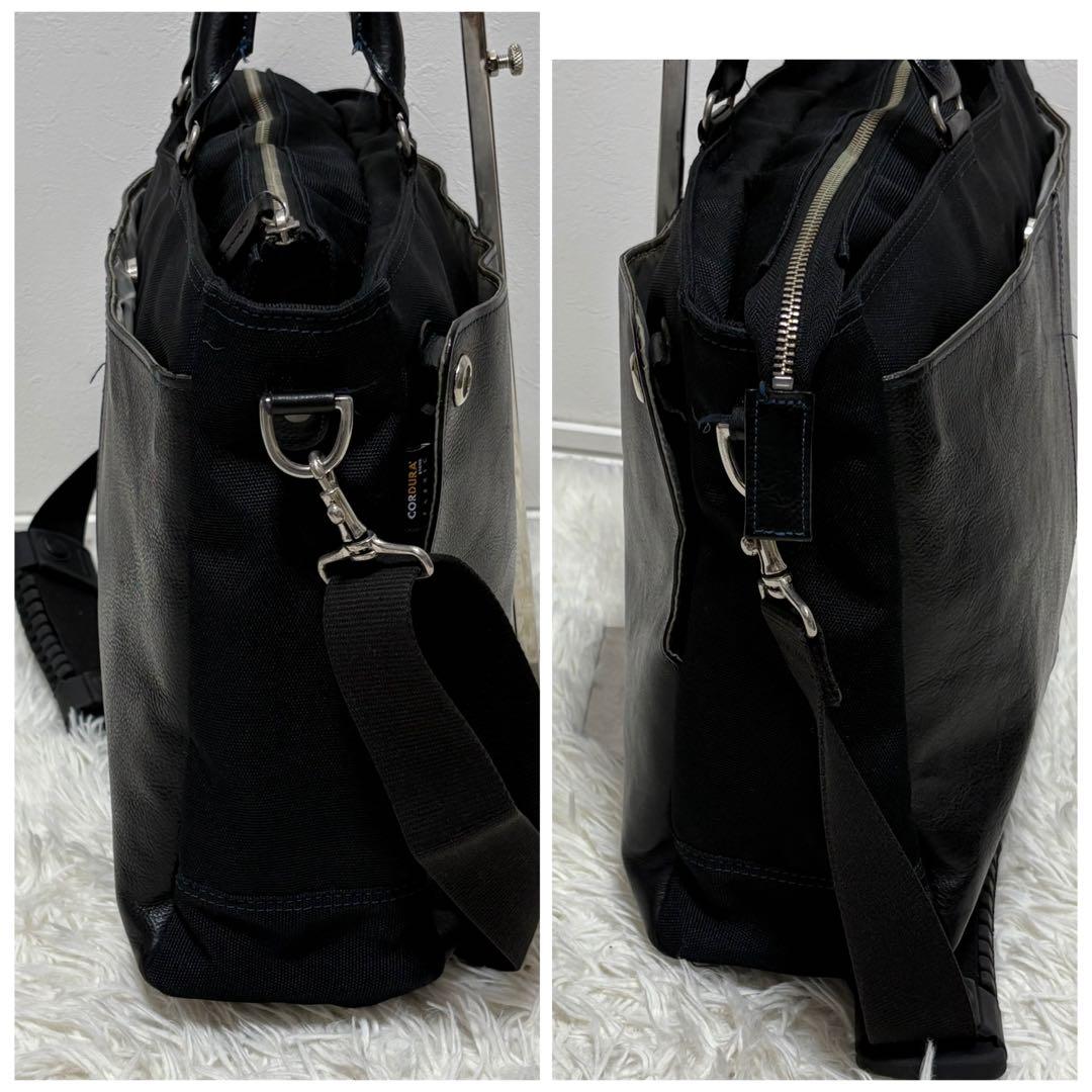 豊岡鞄 ビジネスバッグ ブリーフケース ブラック 2WAY A4収納可能