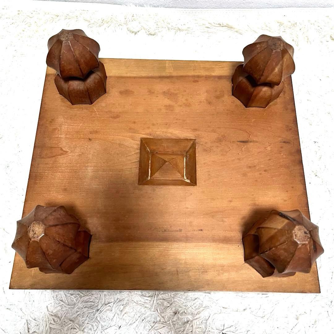 高級 囲碁盤 ケース付き 脚付き へそ有り 碁石セット 厚さ18㎝ 囲碁