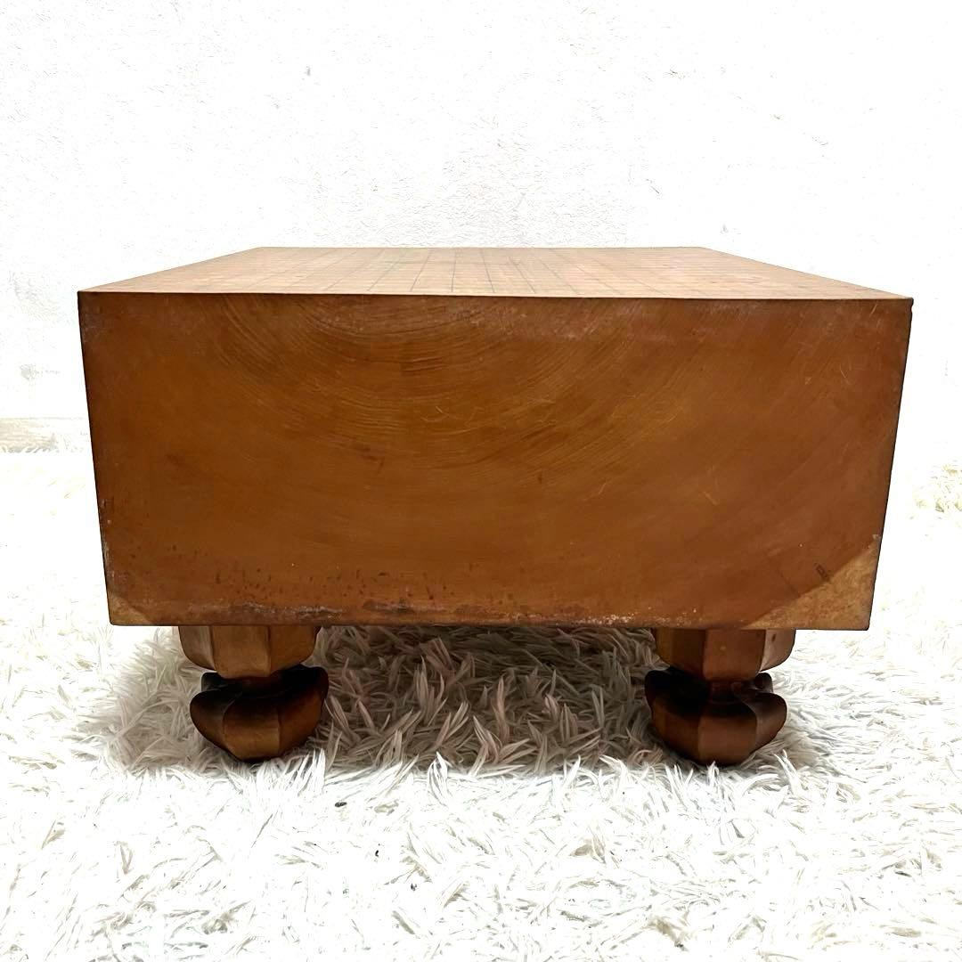 高級 囲碁盤 ケース付き 脚付き へそ有り 碁石セット 厚さ18㎝ 囲碁