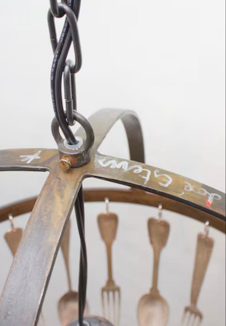 アンティーク　カトラリー　ランプ