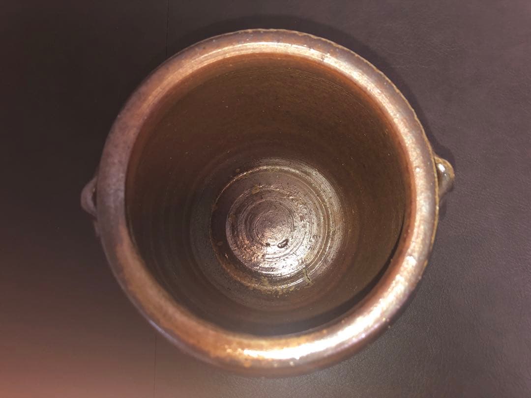 伊勢崎満　備前　種壷水指　共箱　茶道具