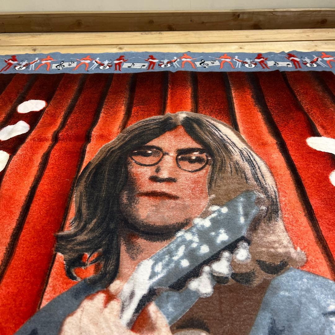 70sビンテージ品◾️ジョンレノン 大判サイズ タペストリー 布 ファブリック