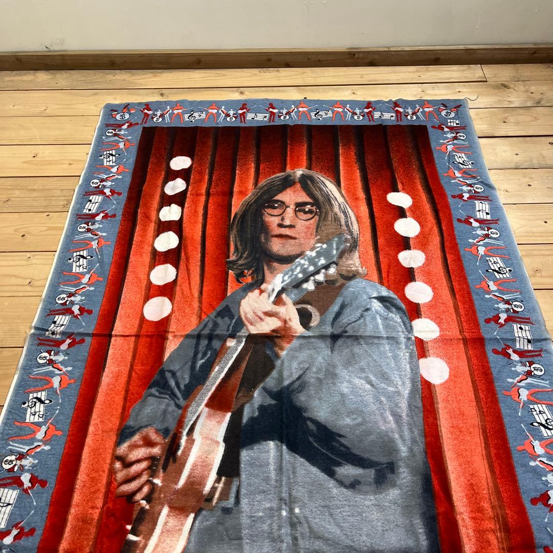 70sビンテージ品◾️ジョンレノン 大判サイズ タペストリー 布 ファブリック