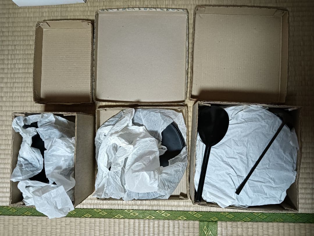【茶道具整理中】懐石道具　湯桶　飯器セット　丸盆　 長盆　の４箱