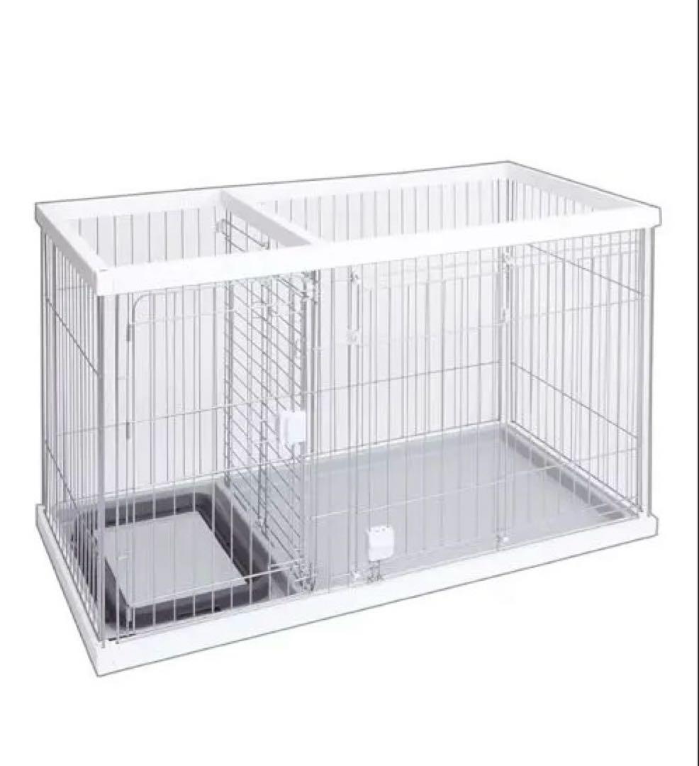 【美品】トイレのしつけができるドックルームサークル・折りたたみペットケージ