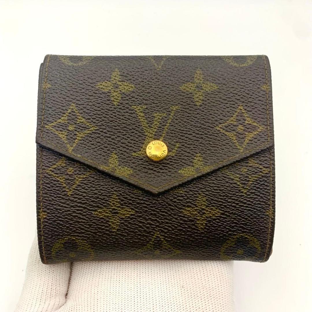 鑑定済み ルイヴィトン ポルトモネ カルトクレディ Wホック 財布 エリーズ