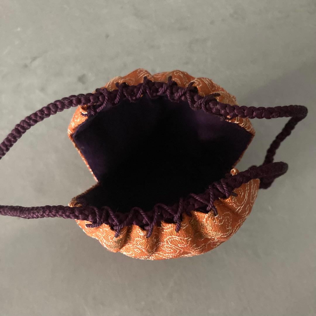 茶道具 肩衝茶入 茶入 仕覆オレンジ