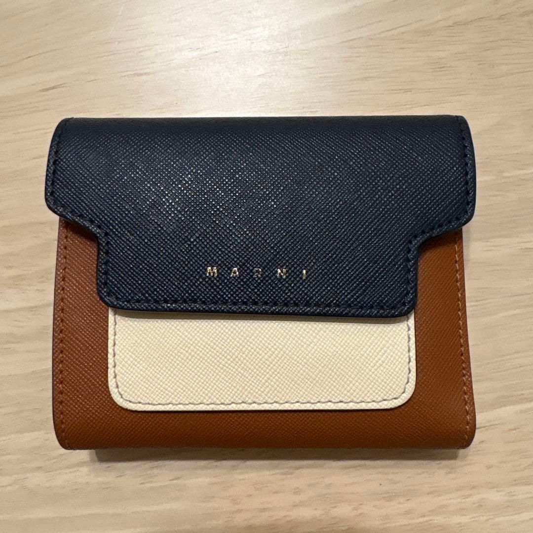 値下げ！【美品】　MARNI 三つ折り財布