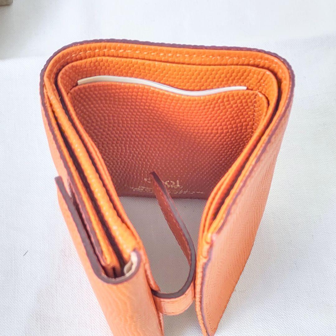 Epoi オレンジ レザー 三つ折り財布