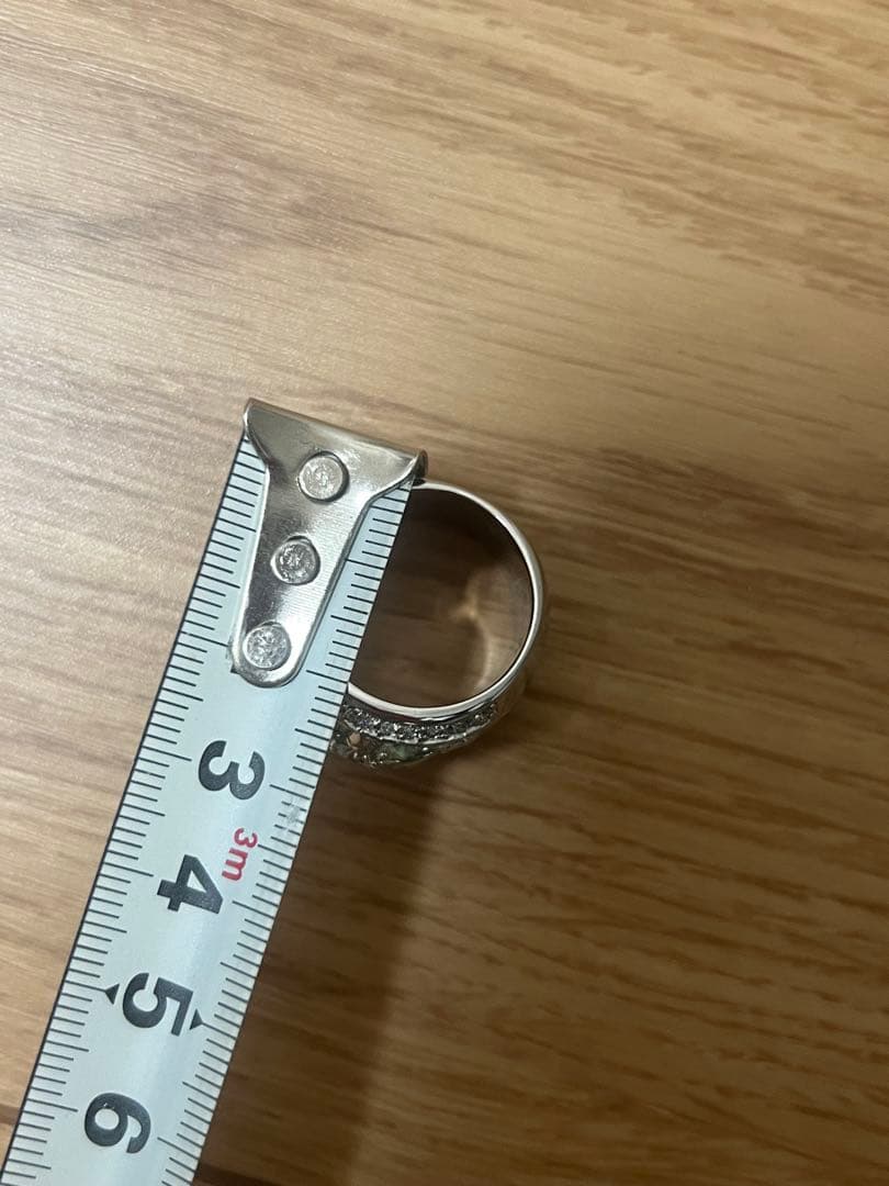 クロムハーツ　クラシックオーバルスター　20号　プラチナ加工　インボイスコピー