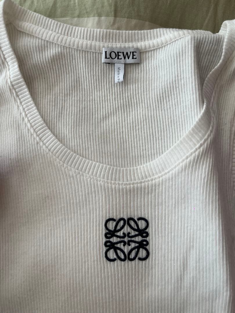 未使用に近い　LOEWE ホワイト タンクトップ XS
