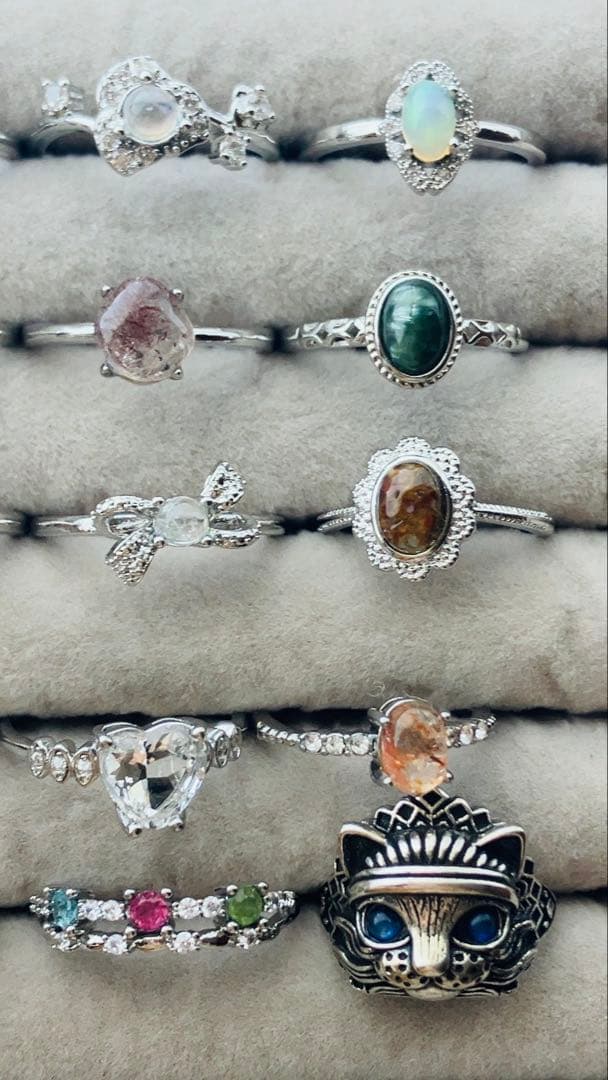 天然石　リング　指輪　まとめ売り　タンザナイト　ピンクトパーズ