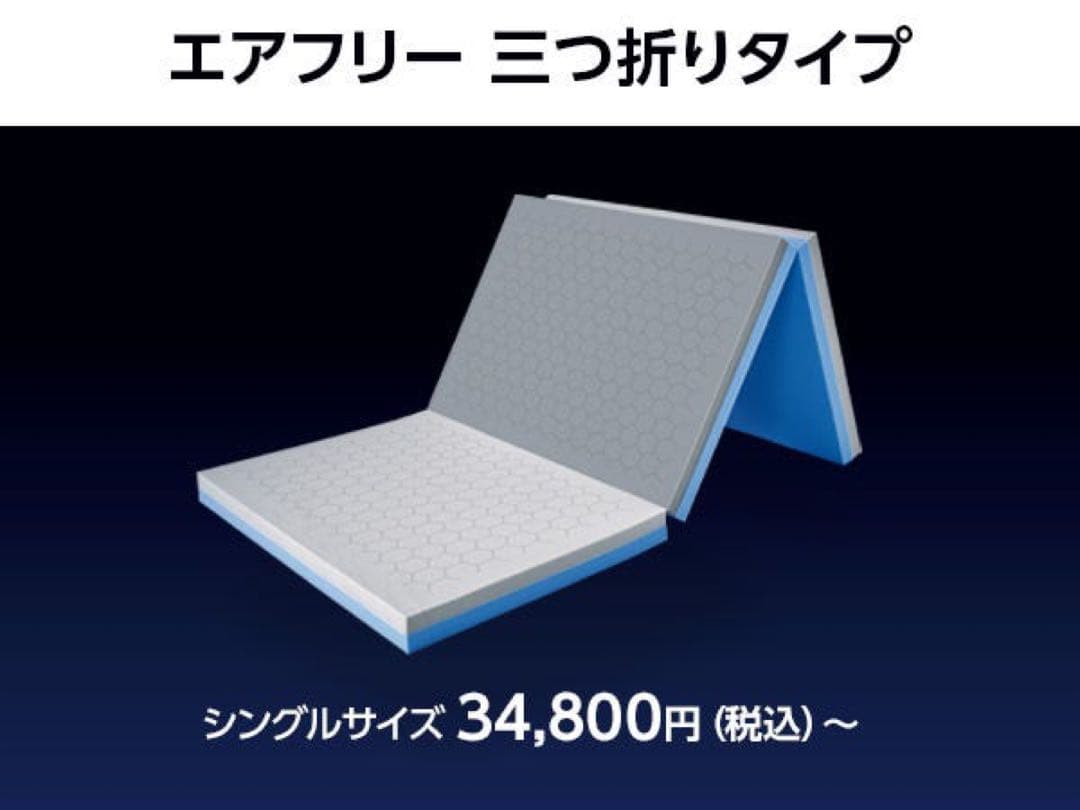 新品未使用トゥルースリーパーエアフリー三つ折りタイプ