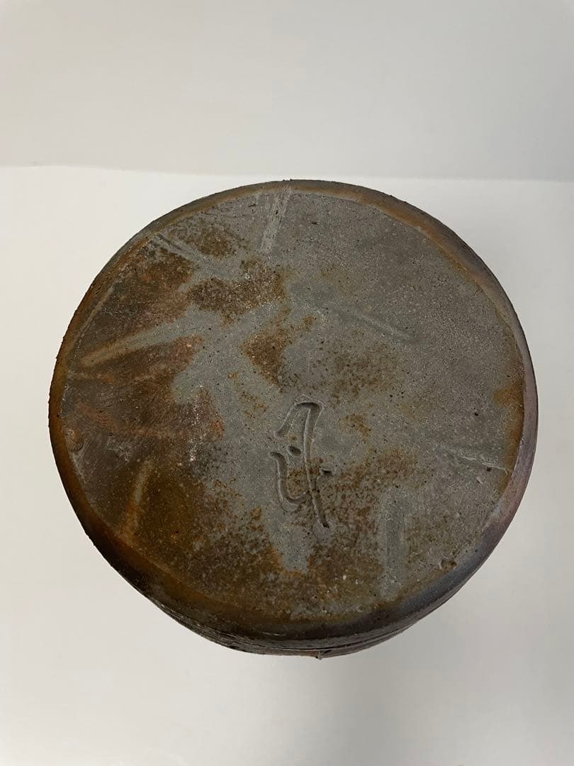 【日幡光顕】　備前焼　花入　花瓶　一輪挿し　飾り物　置物