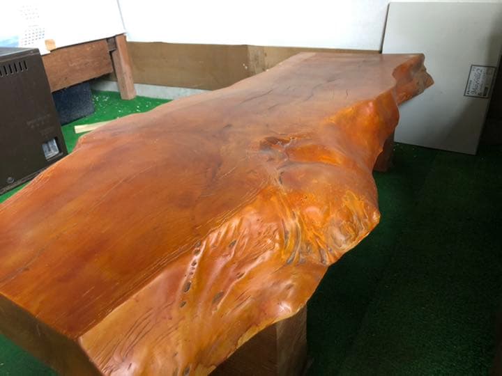 送料込み　銘木、欅！希少！完全一品物ですウッド　ローテーブル