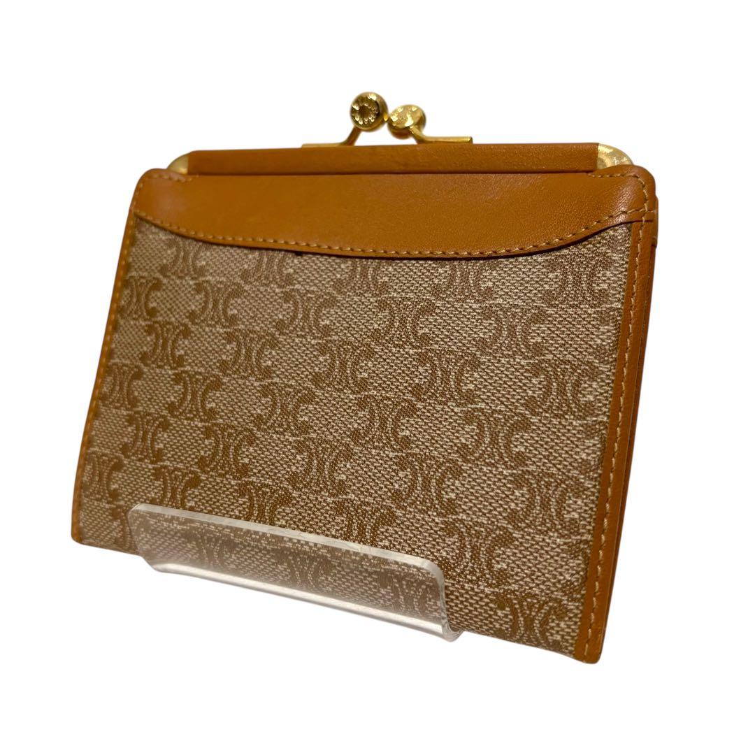 【美品✨】セリーヌ ケース トリオンフ キャンバス×レザー ベージュ