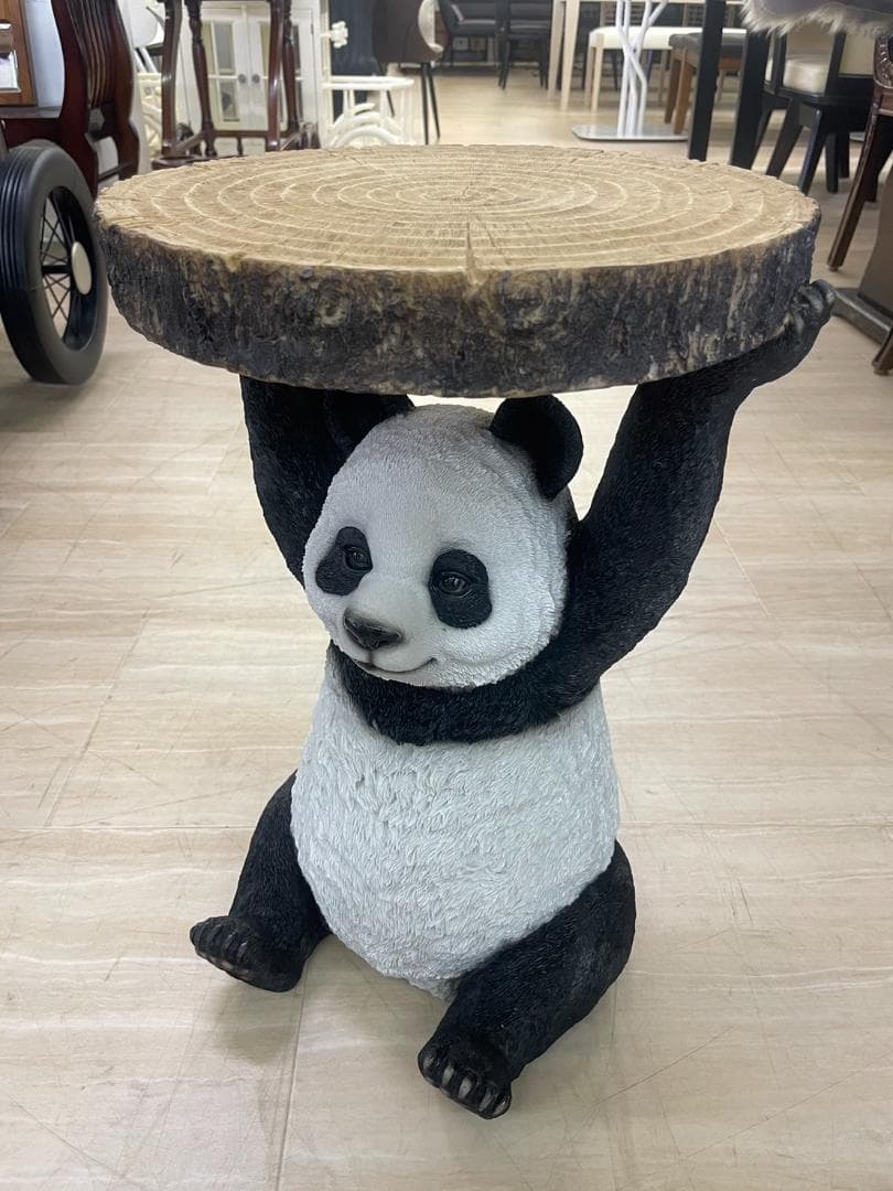 パンダ　サイドテーブル　ミニテーブル　アニマル　動物　テーブル　台　棚　ラック