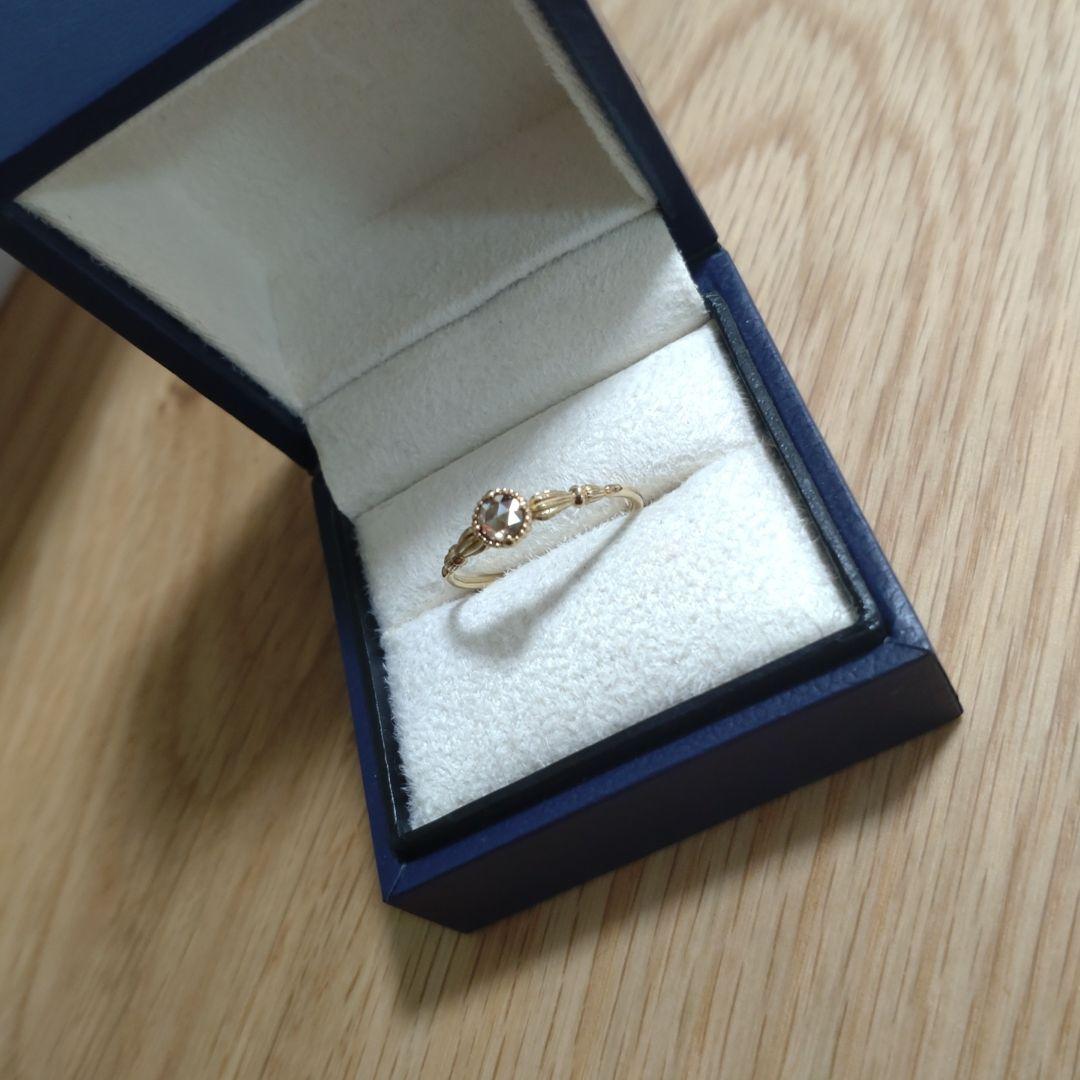Mei jewelry K18YG ブラウンダイヤ　ローズカット　リング