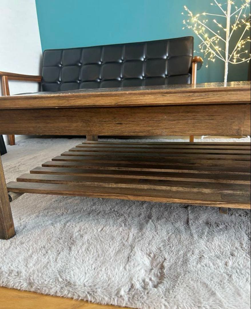 木製電気こたつ付き　ビンテージデザイン