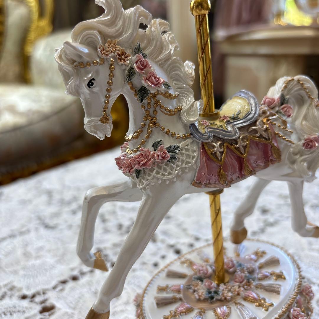 白馬のオルゴール ロココ調 ラスト1点