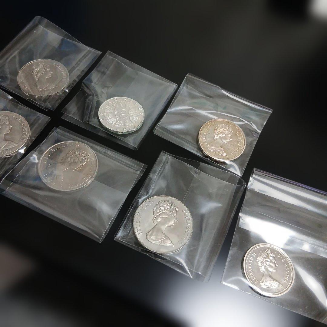 エリザベス2海外銀貨幣等7点