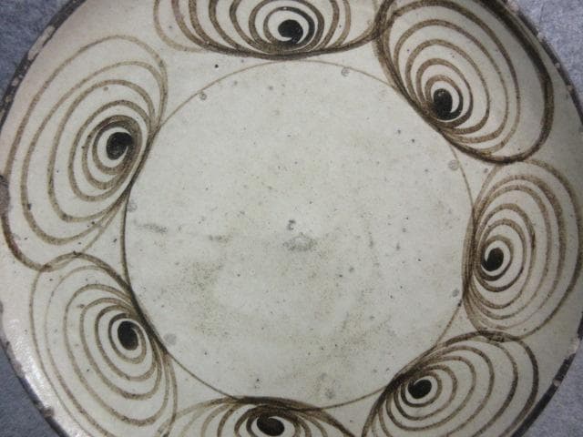 瀬戸焼 馬の目皿 [B23483] 古玩 古美術