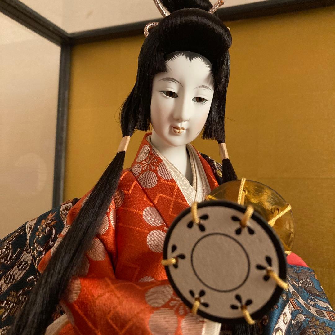 ガラスケース付き　日本人形　古代風俗人形 インテリア