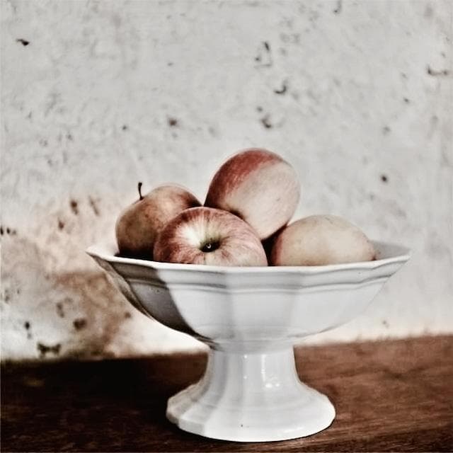 1900s フランス 25cm 白の堆積と大きなコンポティエ アンティーク