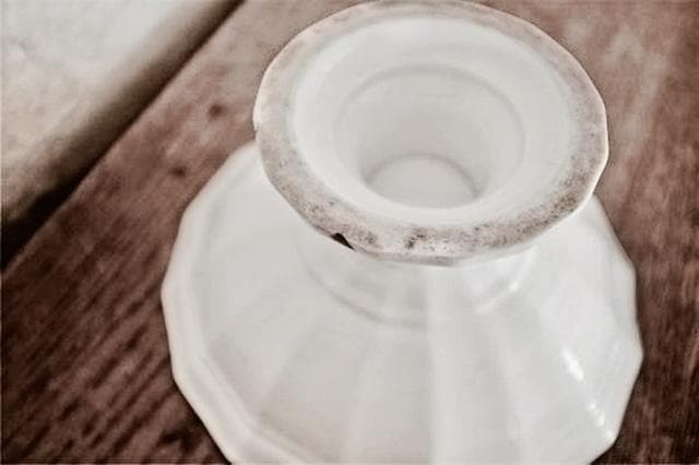 1900s フランス 25cm 白の堆積と大きなコンポティエ アンティーク