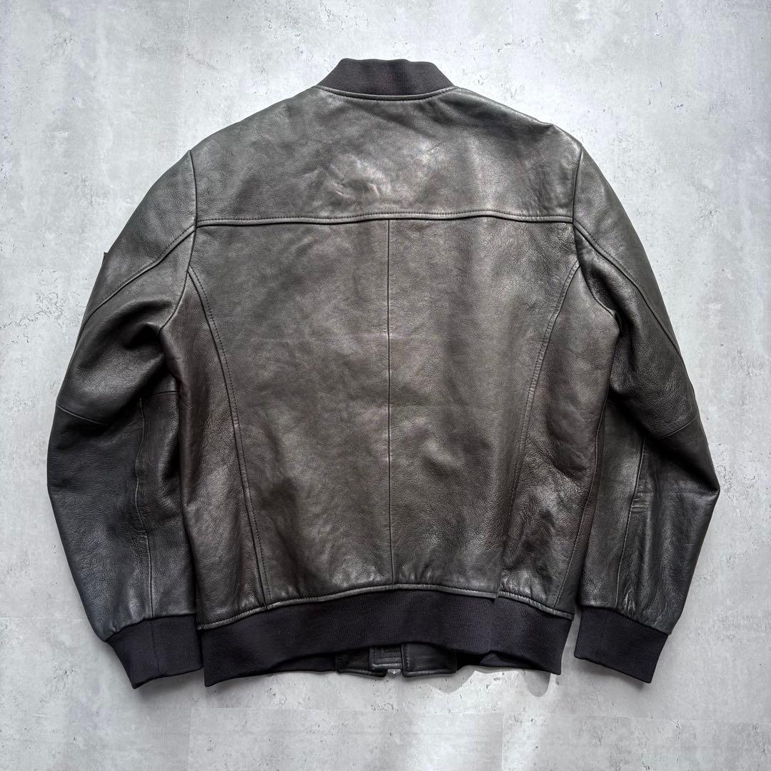 【Noir Larmes】イタリアラムレザー シングルライダースジャケット48