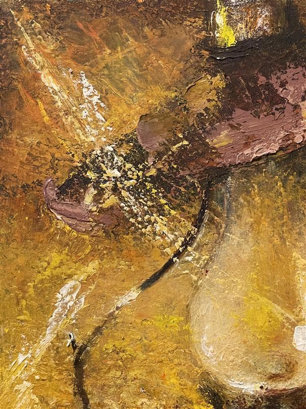 「真作」作者不明　静物画　油彩画　額装　サイン有り　F6号