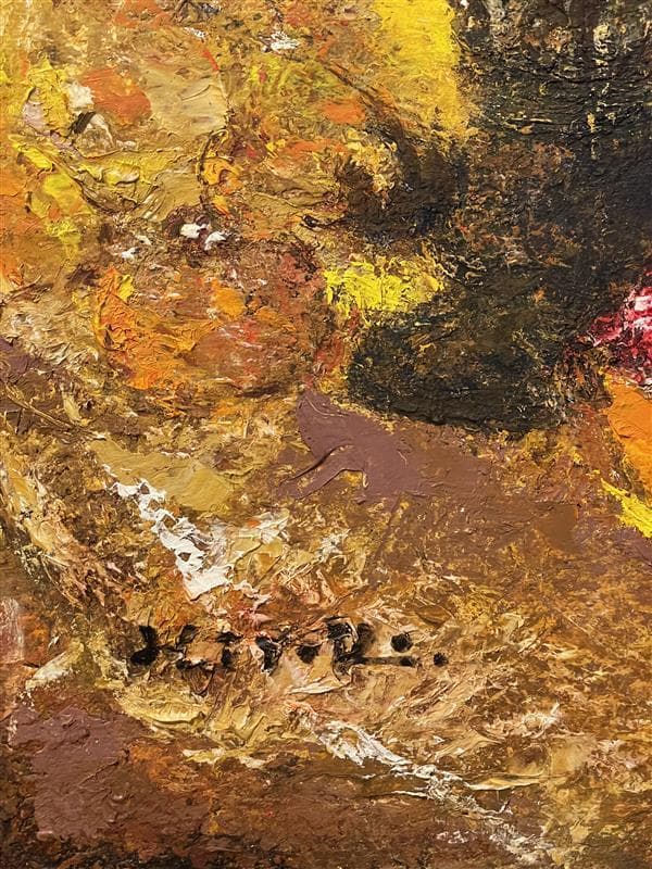 「真作」作者不明　静物画　油彩画　額装　サイン有り　F6号