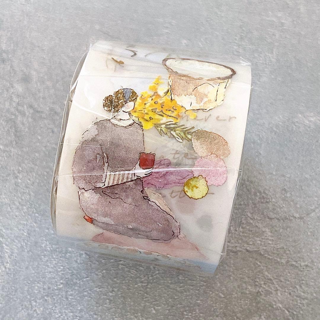 pion《mini girl_01》海外マスキングテープ　マステ 【1961】